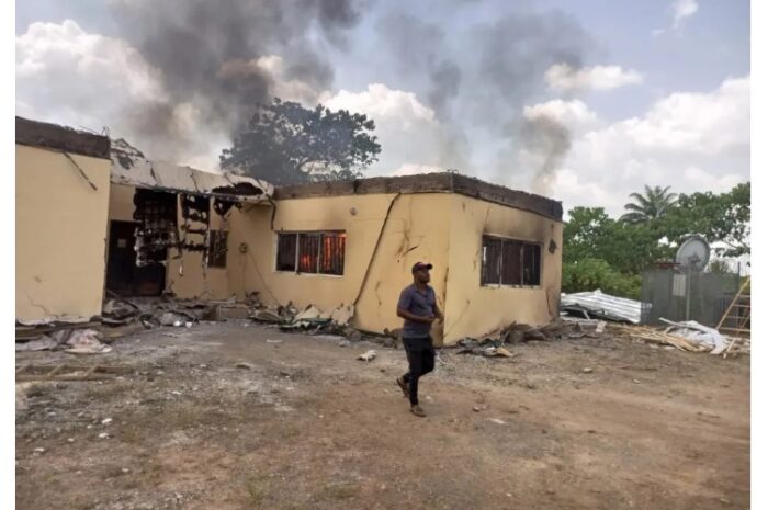 Unknown persons burn down INEC office in Ebonyi