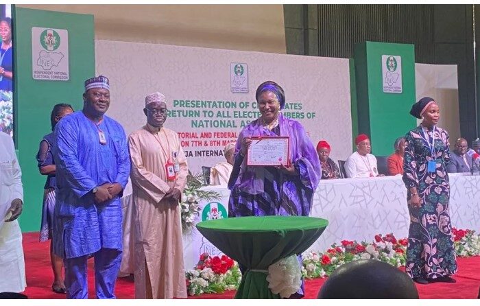 INEC presents certificates of return to senators-elect